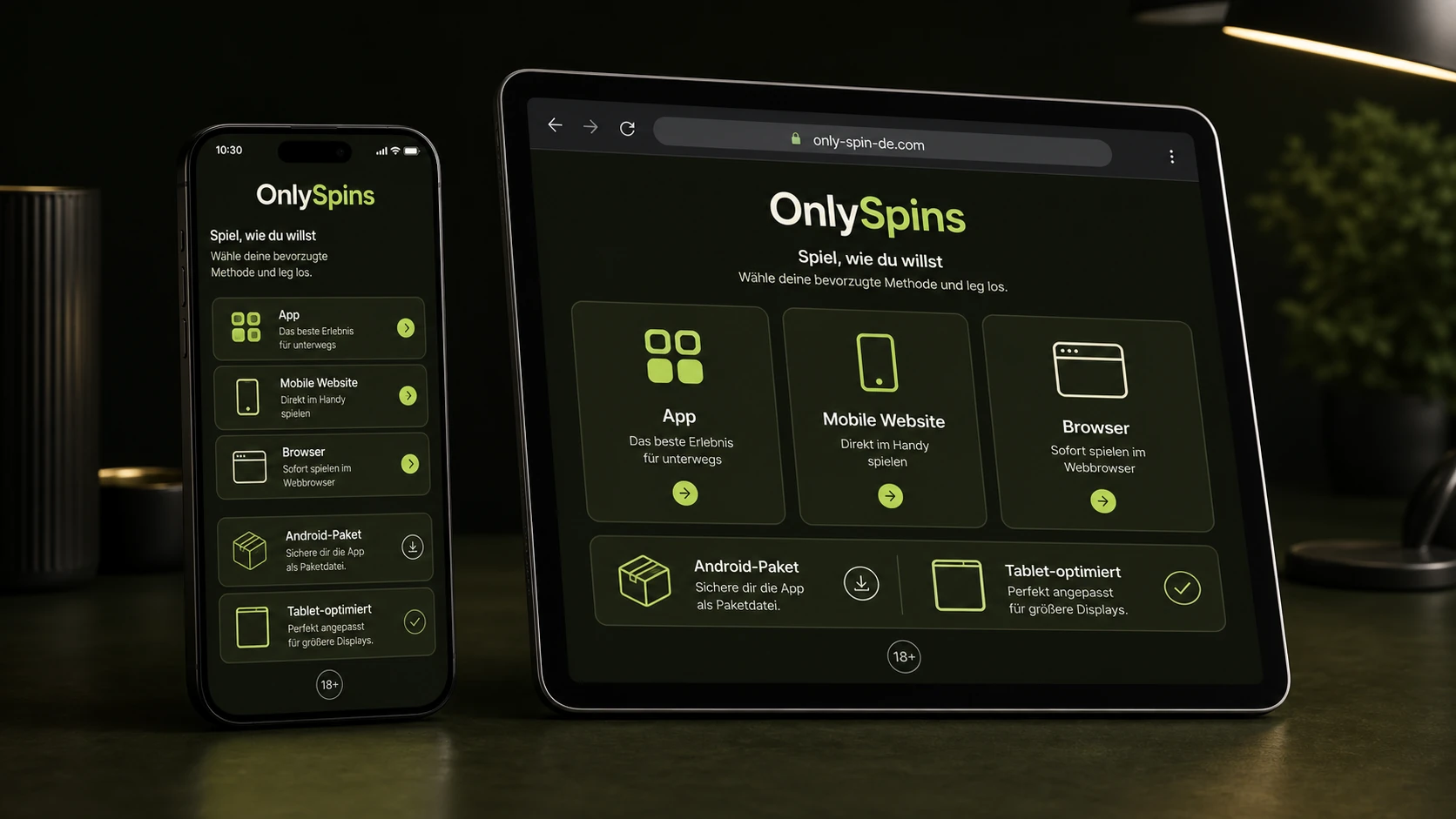 Gibt es eine OnlySpins App?