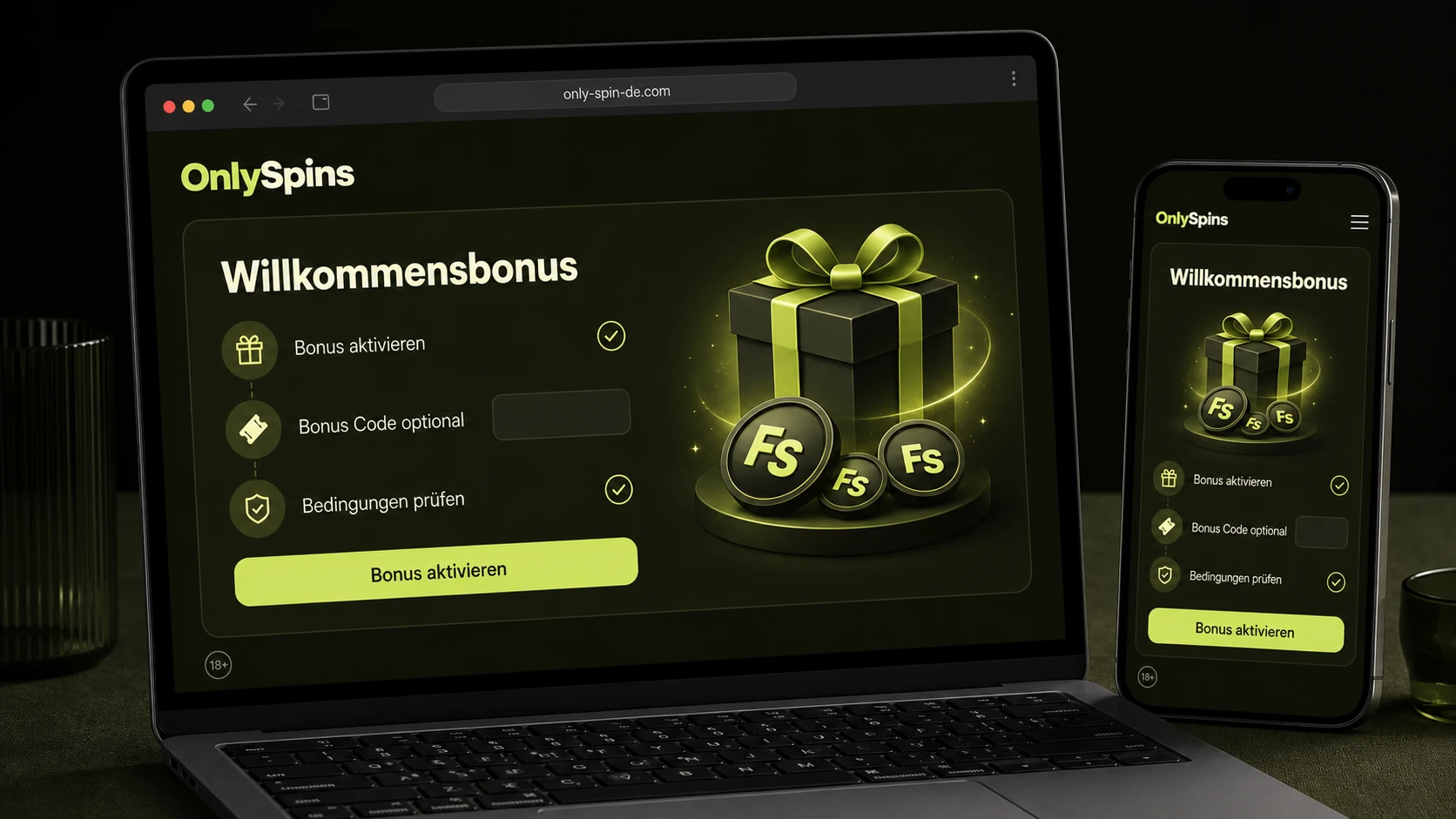 OnlySpins Willkommensbonus