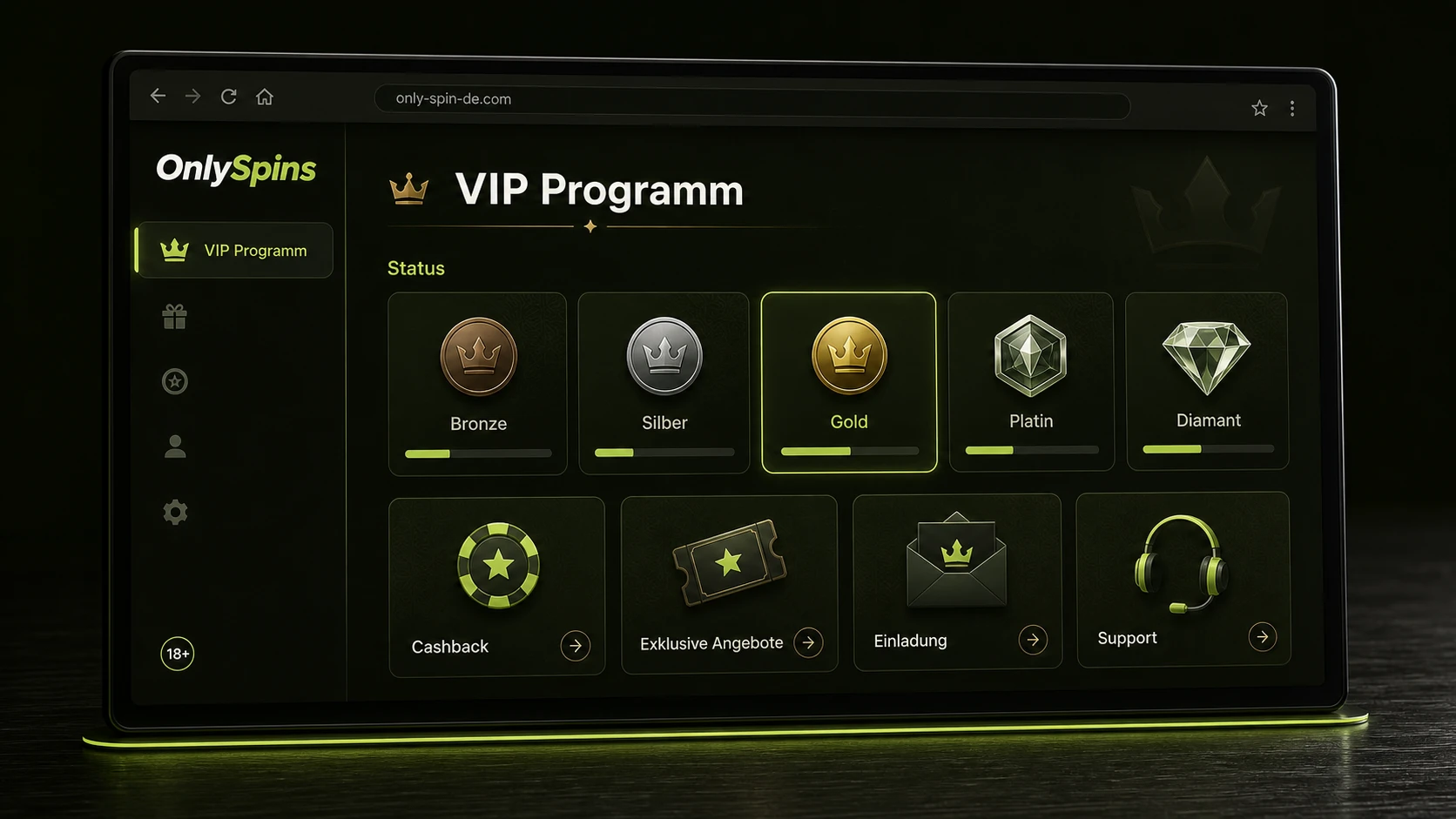 VIP Programm bei OnlySpins