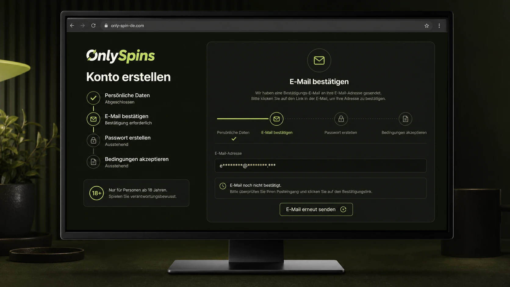OnlySpins Konto erstellen