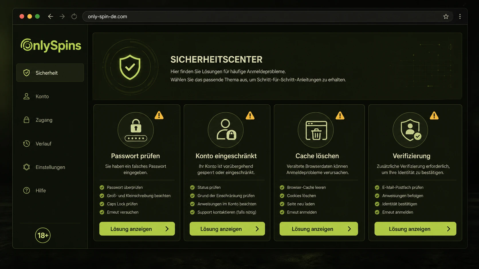 Häufige Login-Probleme und Lösungen